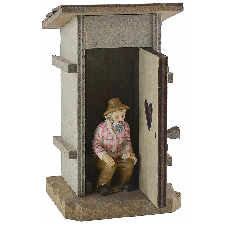 Letrina de madera para belén cm 7x6x12 h