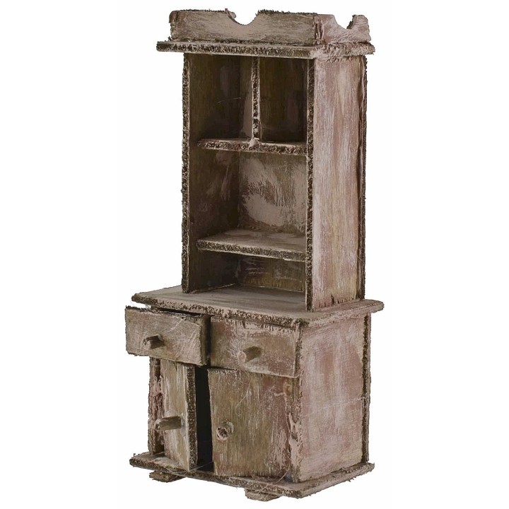 Sideboard in antiqued wood 7x4.5x15.3 cm h