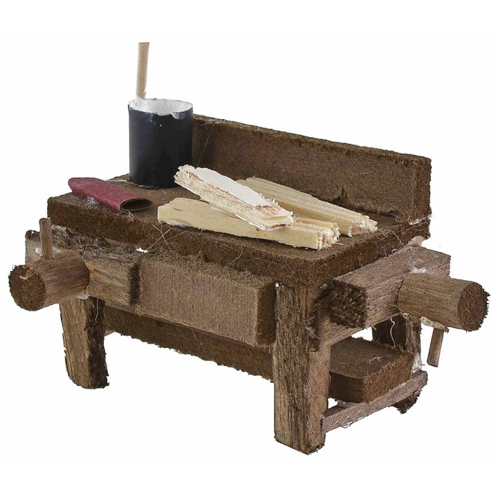 Carpenter's workbench 6x4x3.5 h cm for 8 cm statues