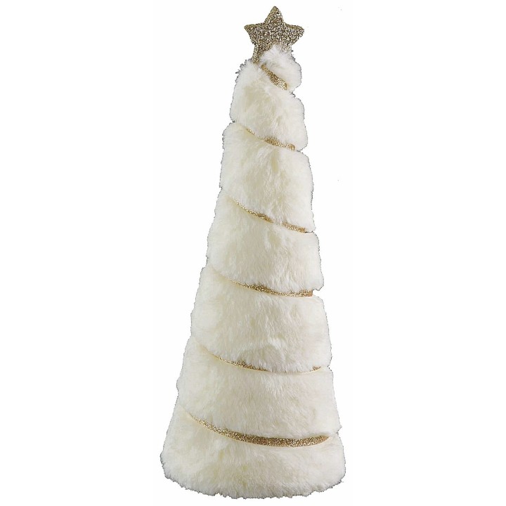 Árbol con pelaje beige h 28,5 cm