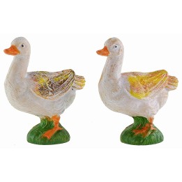 Set of 2 PVC geese 4.7 cm for 15 cm statues