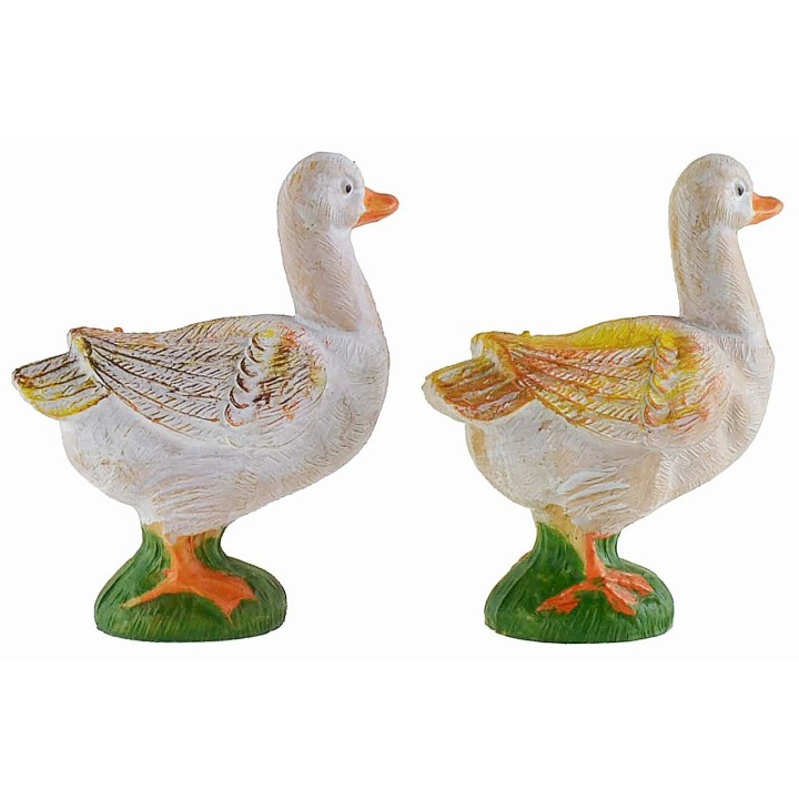 Juego de 2 gansos de PVC de 4,7 cm para estatuas de 15 cm