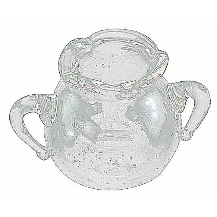 Transparent glass jar 1.7 cm h