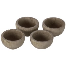 Set 4 ciotole in legno ø 1,4 cm