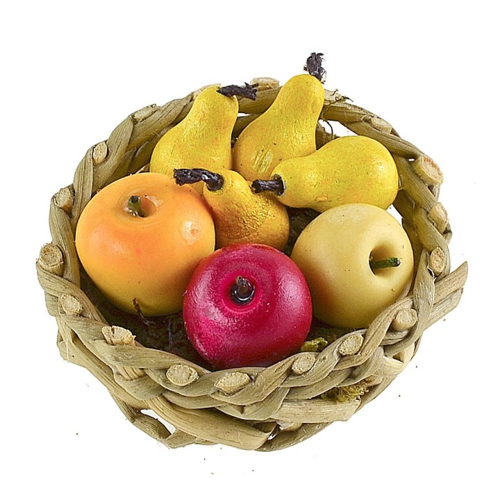 Cesto in vimini ø 3 cm con frutta