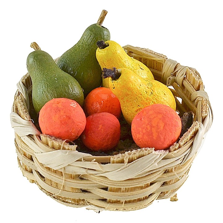 Round basket with fruit ø 2.8 cm