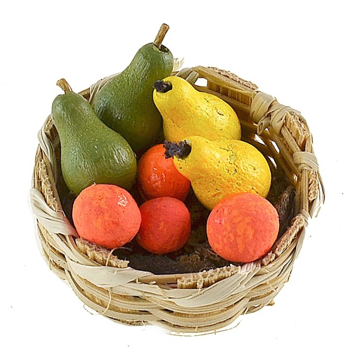 Round basket with fruit ø 2.8 cm