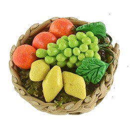 Round basket with grapes and citrus fruits ø 3.3 cm