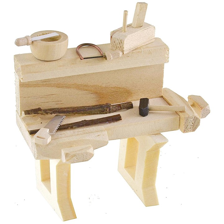 Banco falegname cm 9x4,5x8,3 h per statue da 12 cm