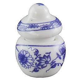 Ceramic jar with lid h 2.2 cm nativity scene accessories