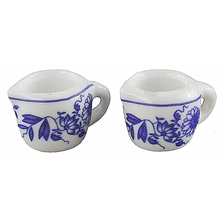 Set 2 bricchi in ceramica h 1,1 cm minuterie presepe