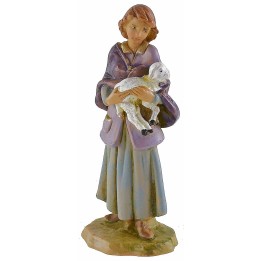 Pastorcilla con cordero en brazos 9,5 cm Fontanini