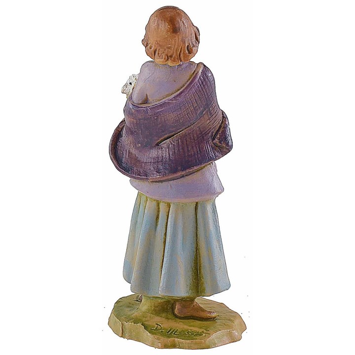 Shepherdess with lamb in her arms 9.5 cm Fontanini