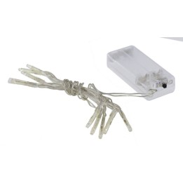 10 led bianco freddo a batterie