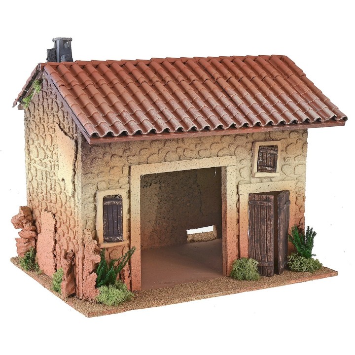 House with central opening for shop 33x25x30 cm h