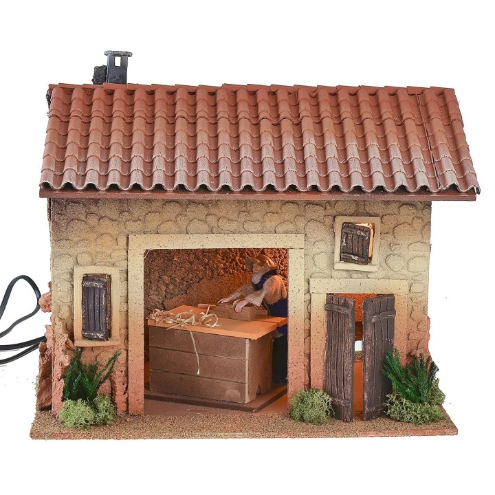 House with central opening for shop 33x25x30 cm h