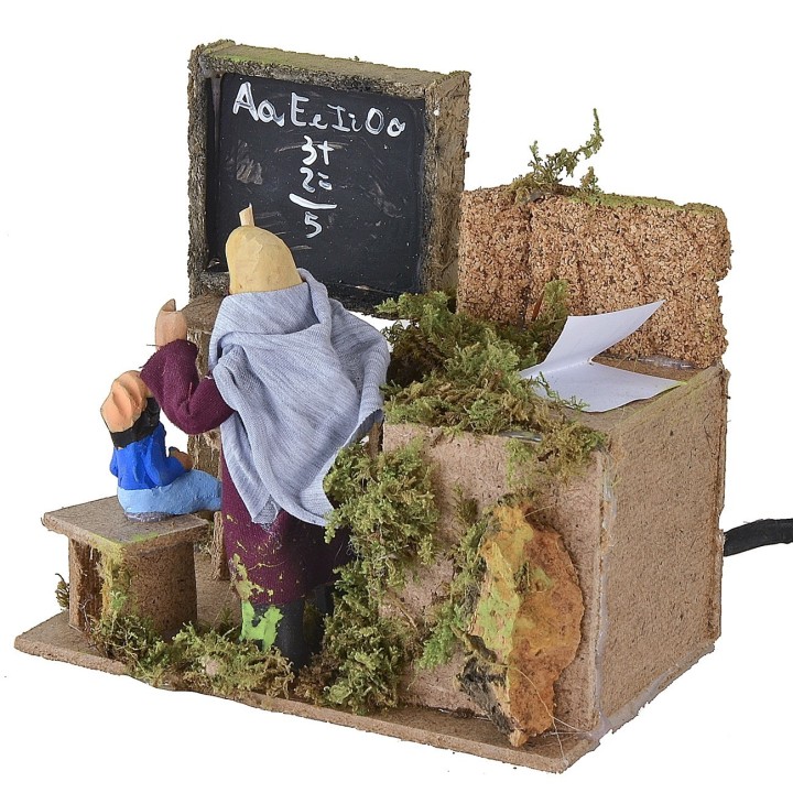 Moving nativity scene teacher 10 cm