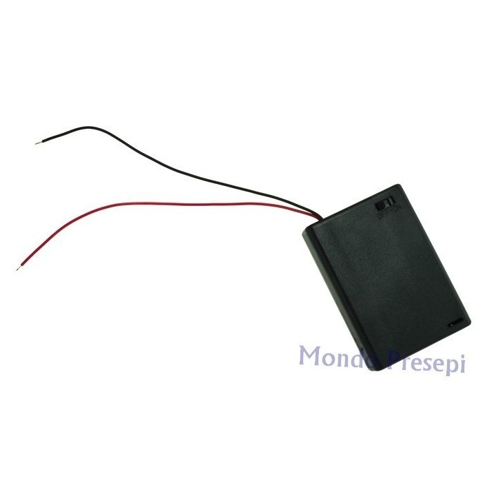 Porta batterie con interruttore 3XAA stilo