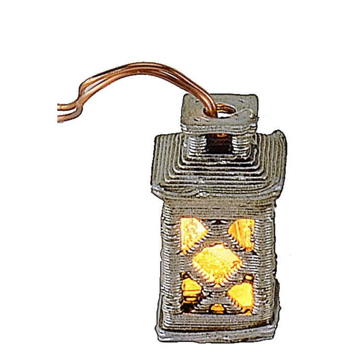 Small lantern worked with 3 Volt yellow LED, 1.5 cm h