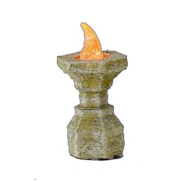 Brasero pequeño con led naranja parpadeante 12 Voltios cm 2,7 h