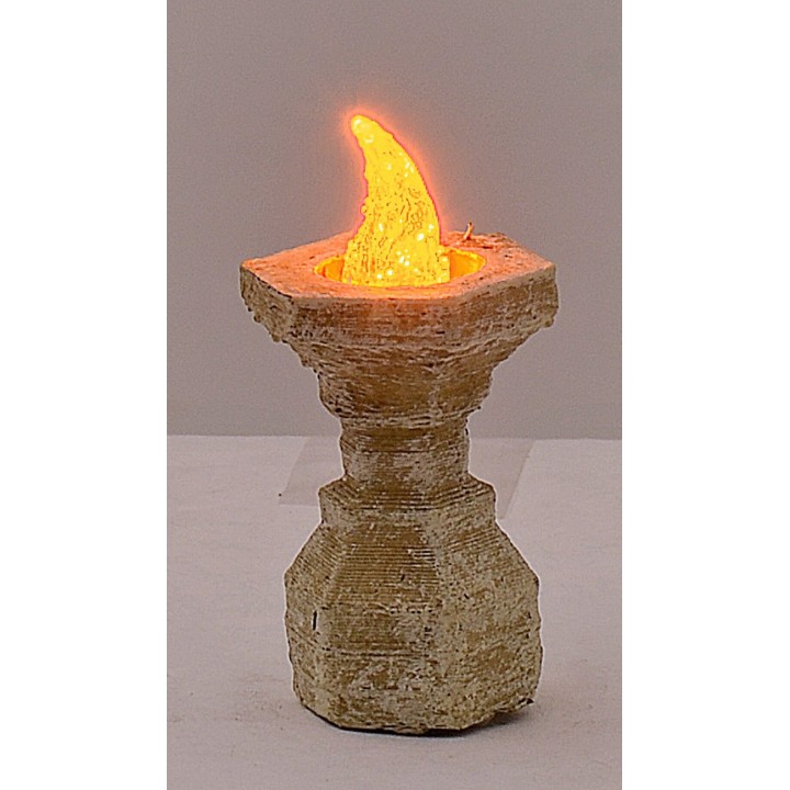 Small brazier with flickering orange LED 12 Volt 2.7 cm h