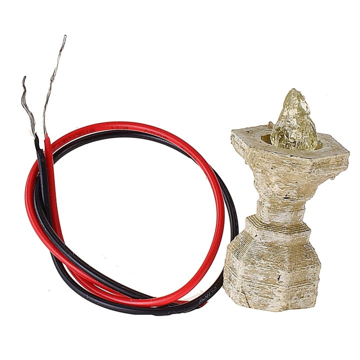 Brasero pequeño con led naranja parpadeante 12 Voltios cm 2,7 h