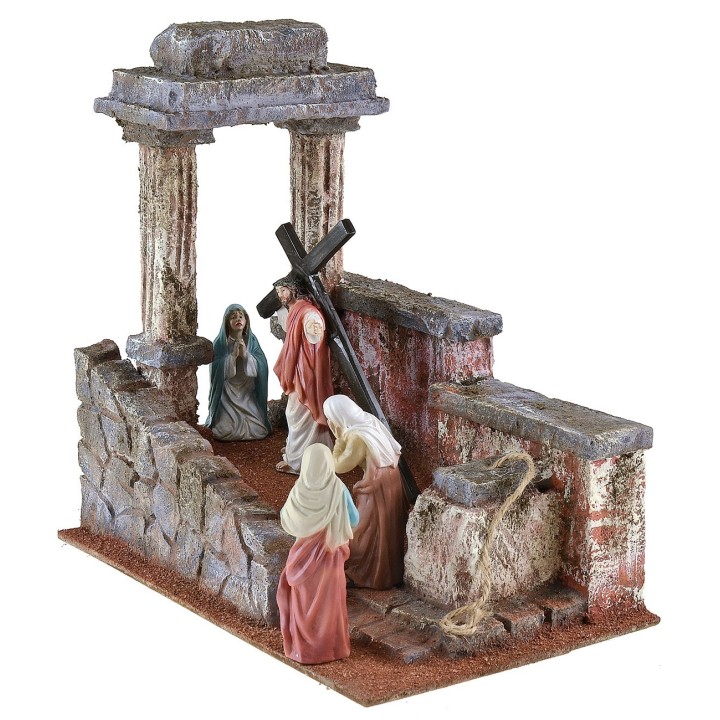 Ambientazione donne di Gerusalemme cm 25x15x24,5 h