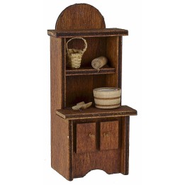 Aparador de madera con herrajes de 5,6x4,6x12,5 cm h