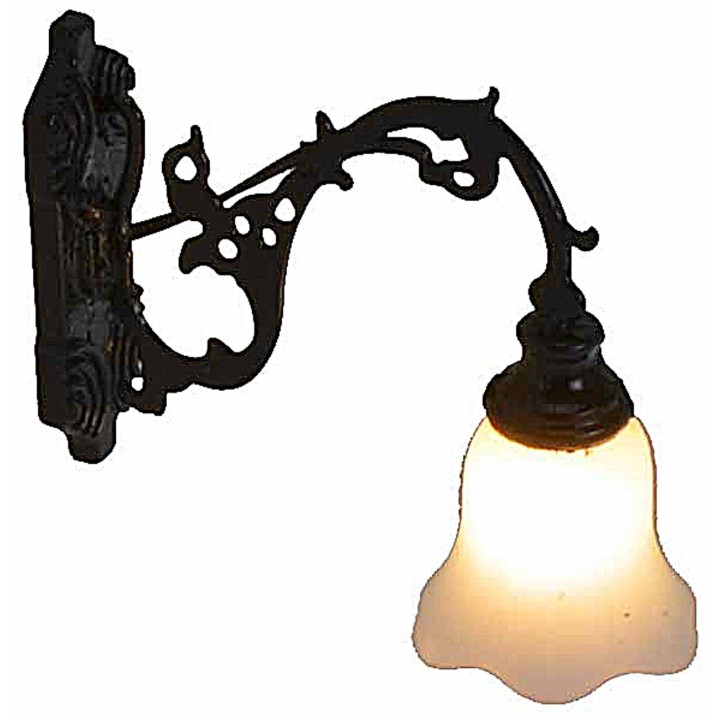 1.3 cm metal wall lantern with 12V LED warm light