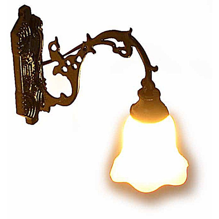 1.3 cm metal wall lantern with 12V LED warm light