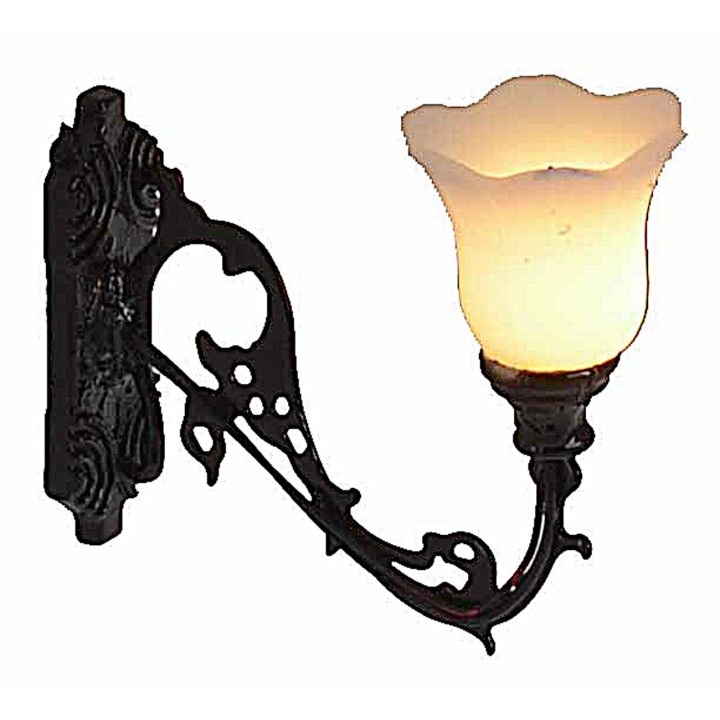 1.3 cm metal wall lantern with 12V LED warm light