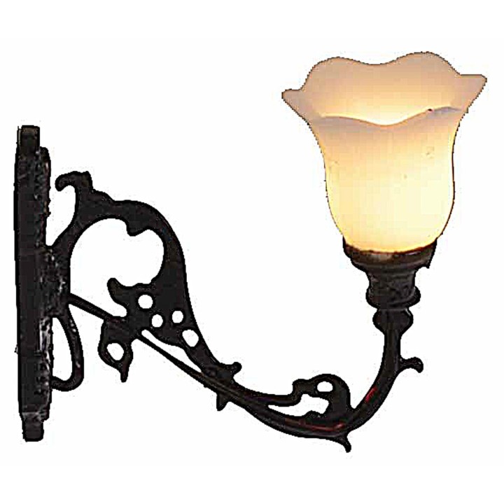 1.3 cm metal wall lantern with 12V LED warm light