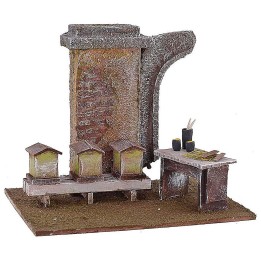 Apiary with hives for nativity scene 24x17.5x19.5 cm h for 12