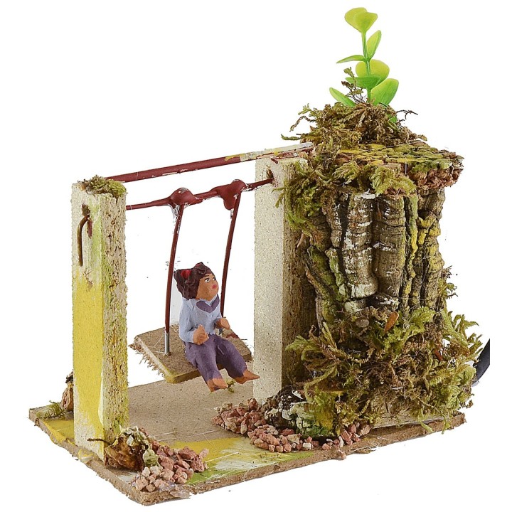 Bambino sull'altalena serie 10 cm in movimento