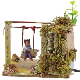 Bambino sull'altalena serie 10 cm in movimento