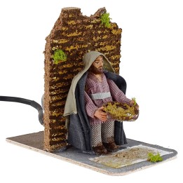 Figura para belén en movimiento de un campesino árabe - 8 cm