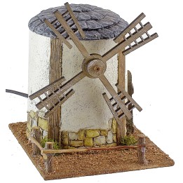Mulino a vento circolare con pala funzionante cm 13,5x15,5x15 h