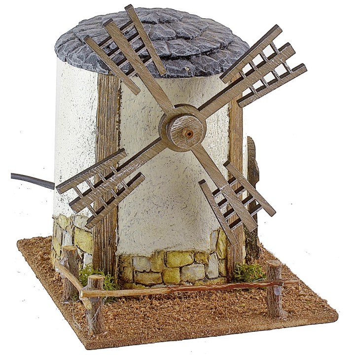 Circular windmill with working blade, dimensions 13.5x15.5x15
