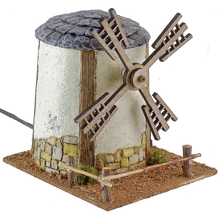 Circular windmill with working blade, dimensions 13.5x15.5x15