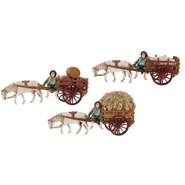 Set of 3 assorted carts series 10 cm Landi Moranduzzo
