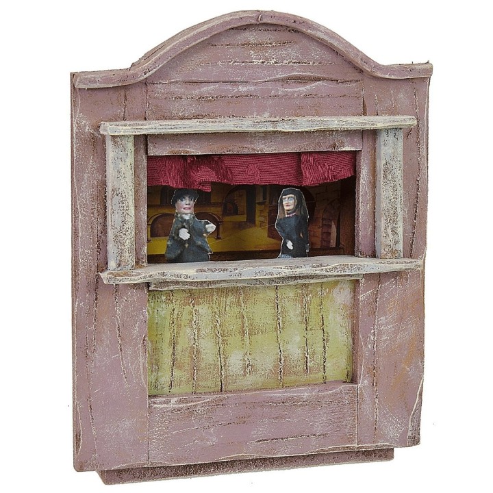 Teatrillo con marionetas de 16,5x7x18,5 cm de altura para