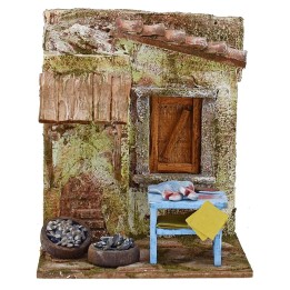 Fishmonger's shop cm 17.5x15x21 h. 