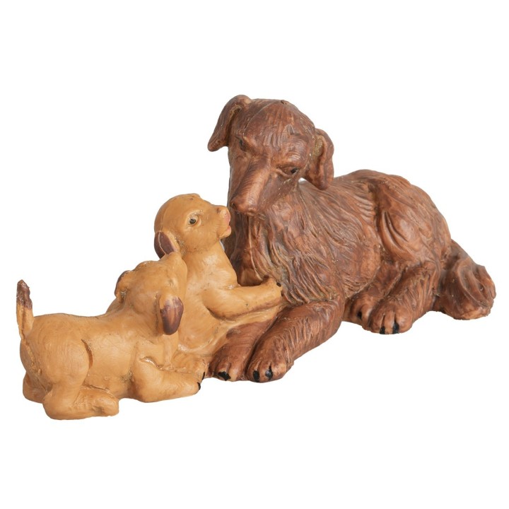 Famiglia di cani per statue 12 cm Fontanini