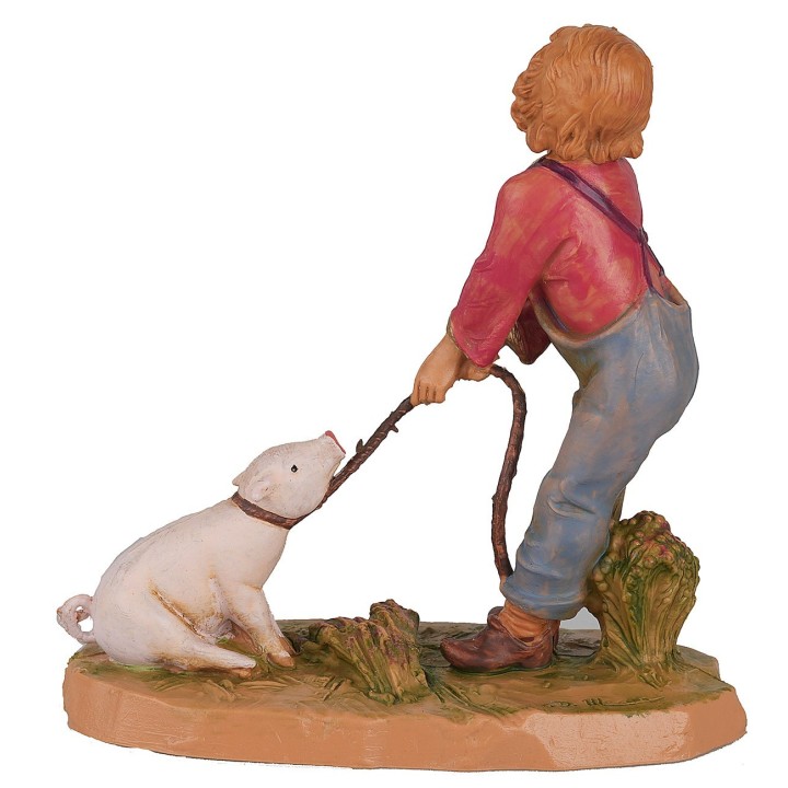 Bambino con maiale serie 12cm Fontanini