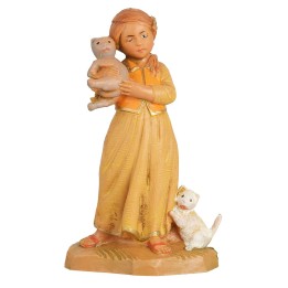 Niña con gatos serie 12cm Fontanini