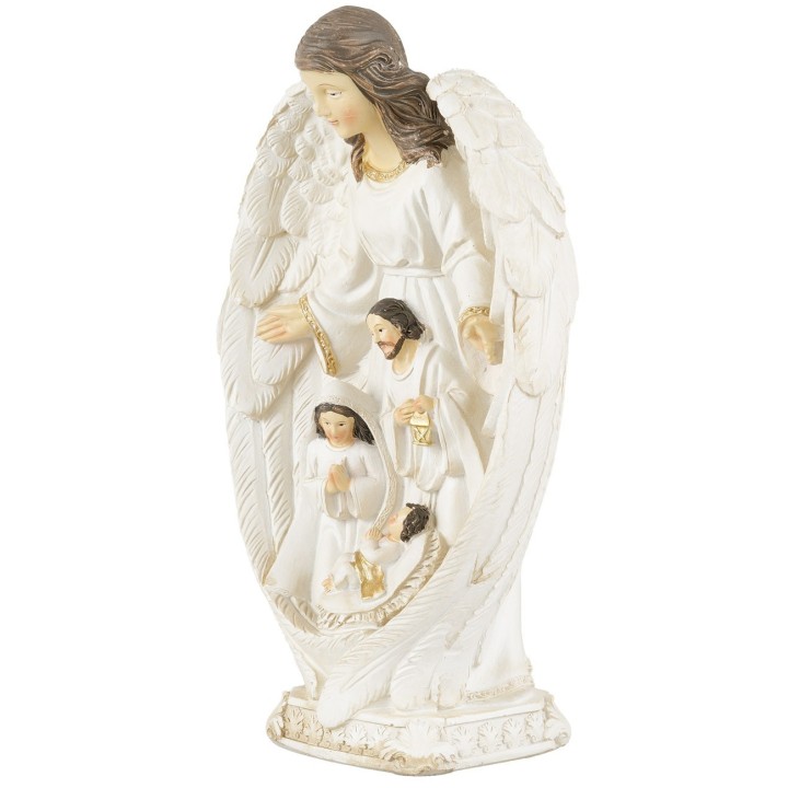 Nativity with angel cm 7.5x8x22.5 h.
