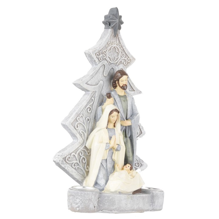 Nativity with candle holder tree cm 12x5x20.5 h.