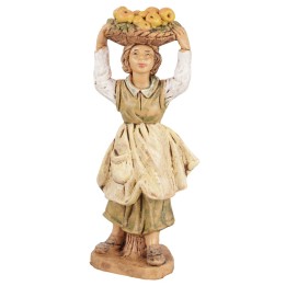 Woman with fruit basket 10 cm Euromarchi lux