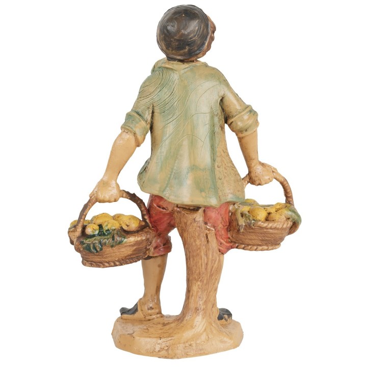 Pastore con cesti di frutta 10 cm Euromarchi lux
