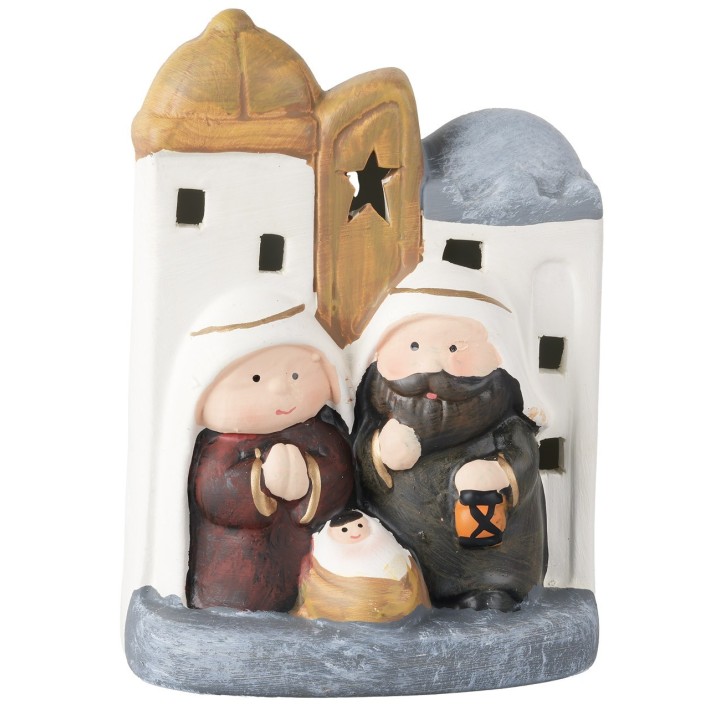Illuminated Naïf Nativity cm 9x6.5x13 h